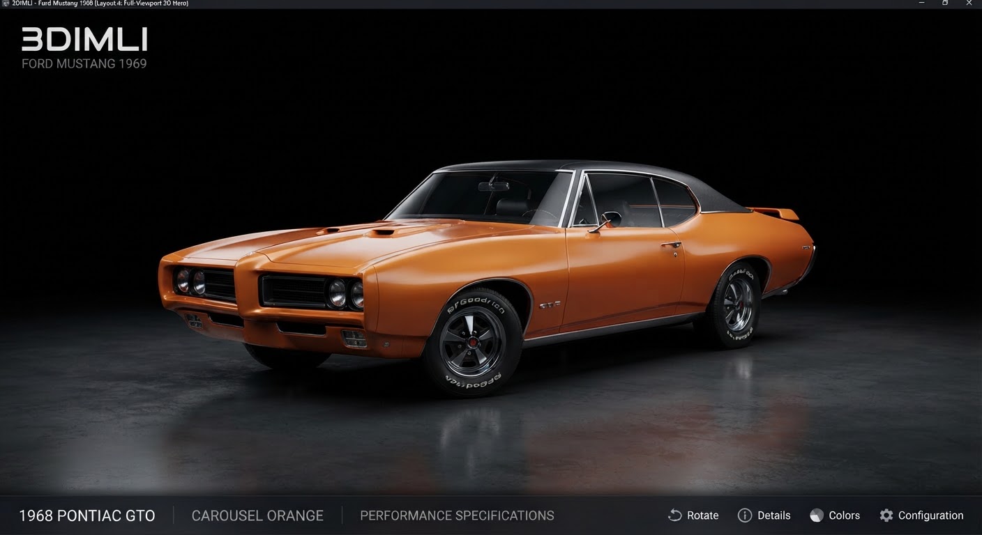 1969 Pontiac GTO The Judge 3D Model thumb image